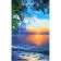 Paint by number Strateg PREMIUM Sunset by the water size 50x25 cm (WW036)