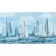 Painting by numbers Strateg Sailboats in the water 50x25 cm (WW204)