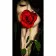 Картина за номерами Strateg Жінка з трояндою розміром 50х25 см (WW210)