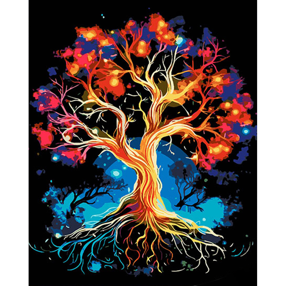 "Tree of Changes" projective painting. Plot number 1 40х50 (AH1085)