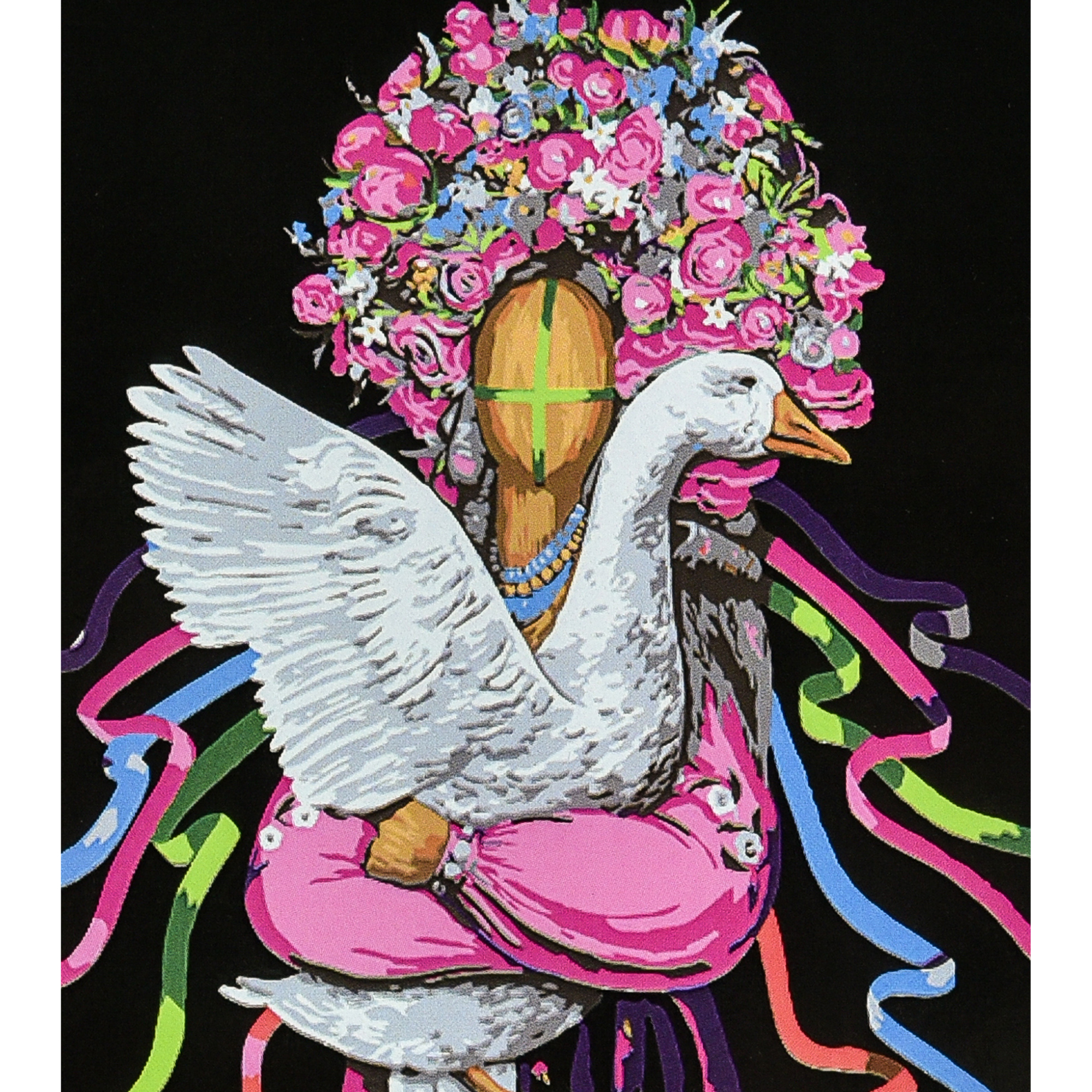 Mistress on a black background with varnish size 40x50 cm (AH1141)