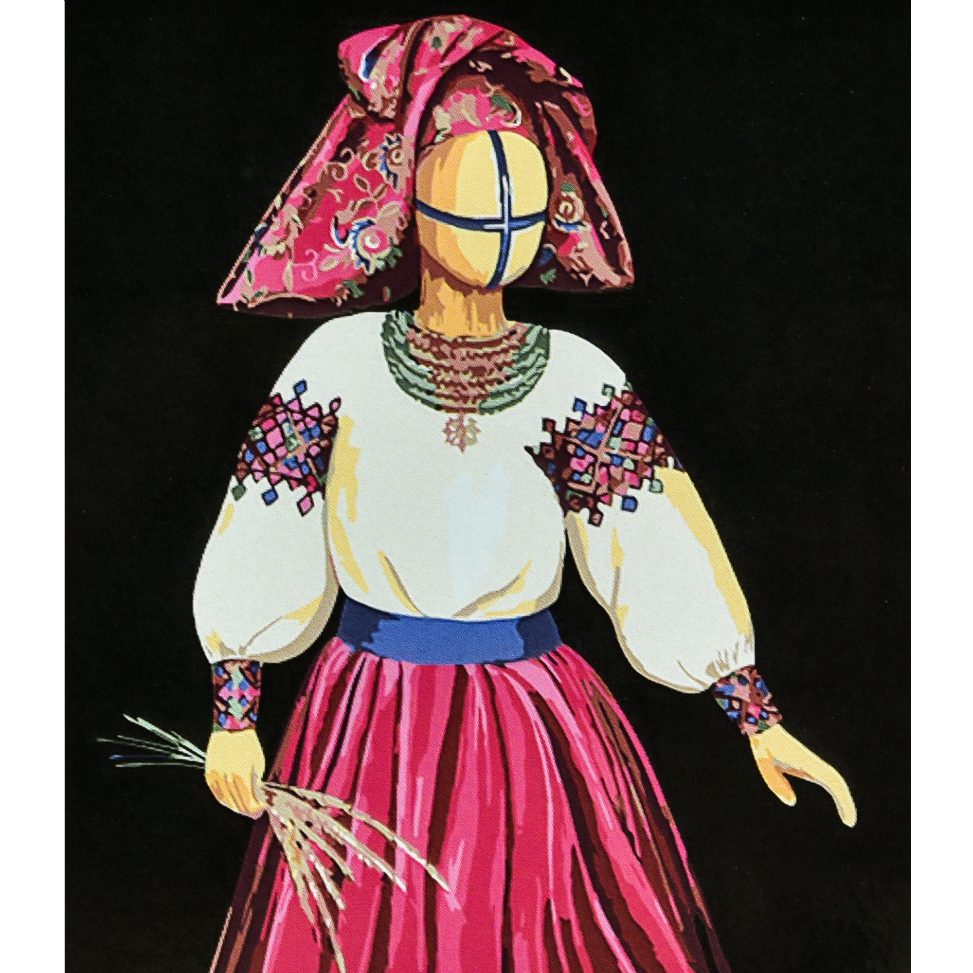 Siyana on a black background with varnish size 40x50 cm (AH1142)