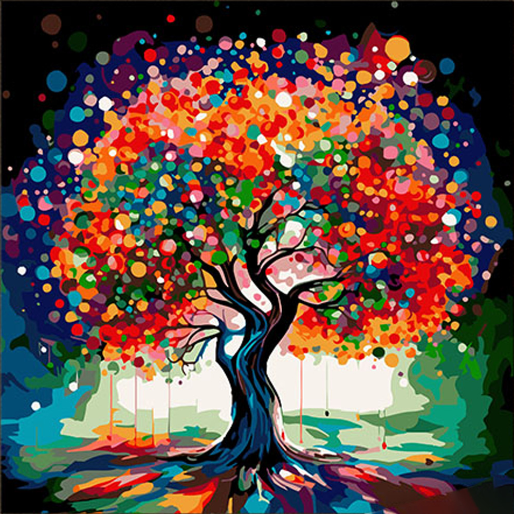 "Tree of Changes" projective painting. Plot № 4 40х40 см (AV4040-24)