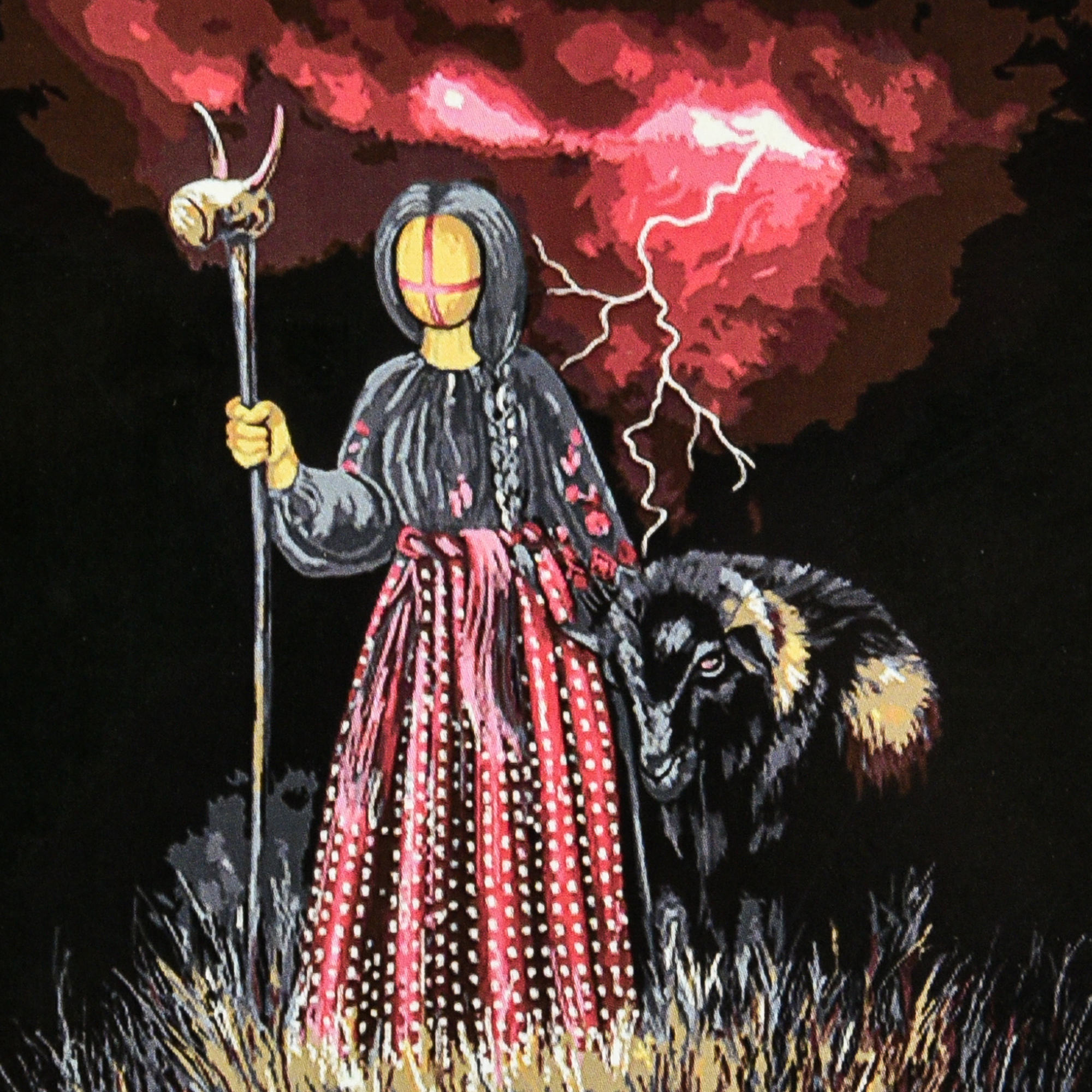 Lightning on a black background with varnish size 40x40 cm (AV4040-85)