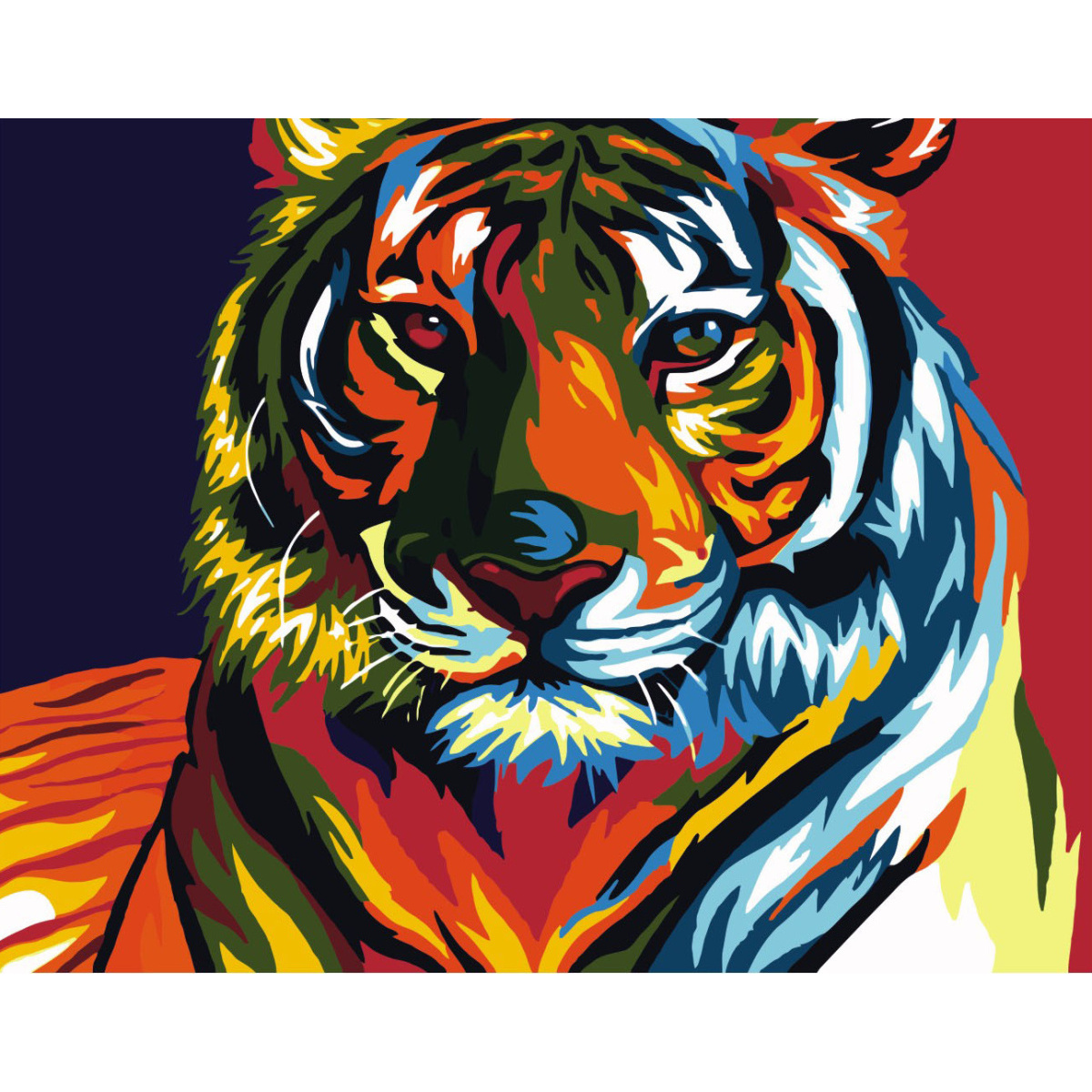 Pop art tiger without subframe size 40x50 cm (BR003)