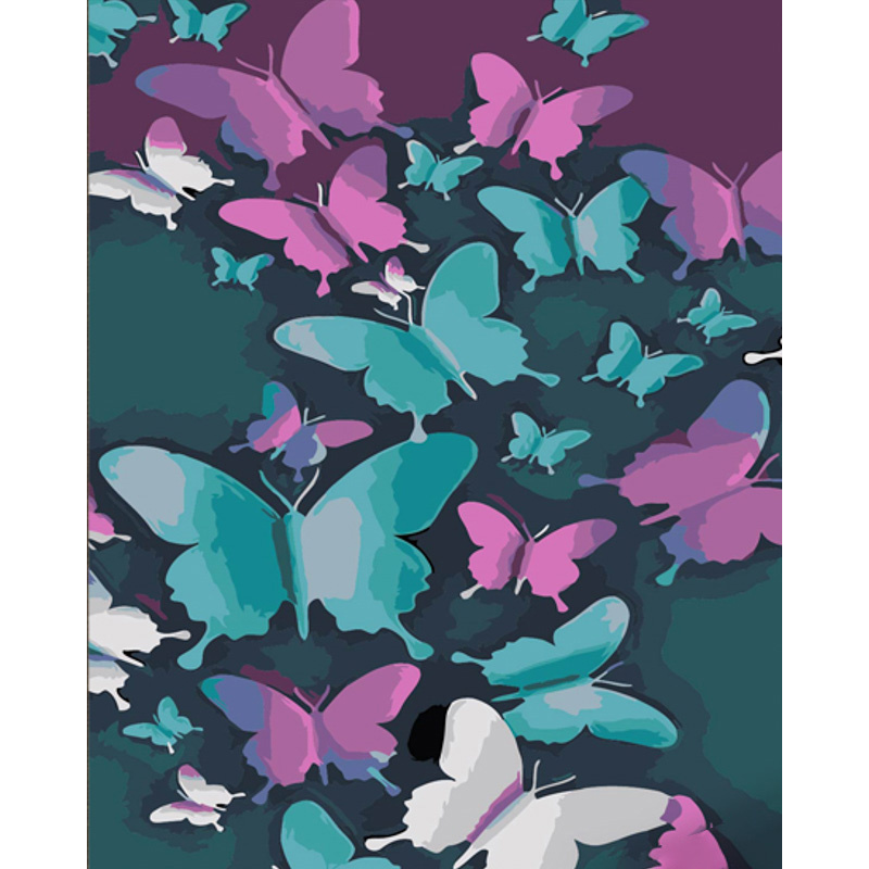 Butterfly flight with varnish and with an increase in size 40x50 cm (DY422)