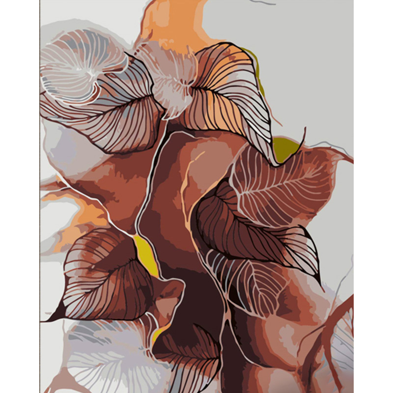 Abstract leaves with varnish and with an increase in size 40x50 cm (DY426)