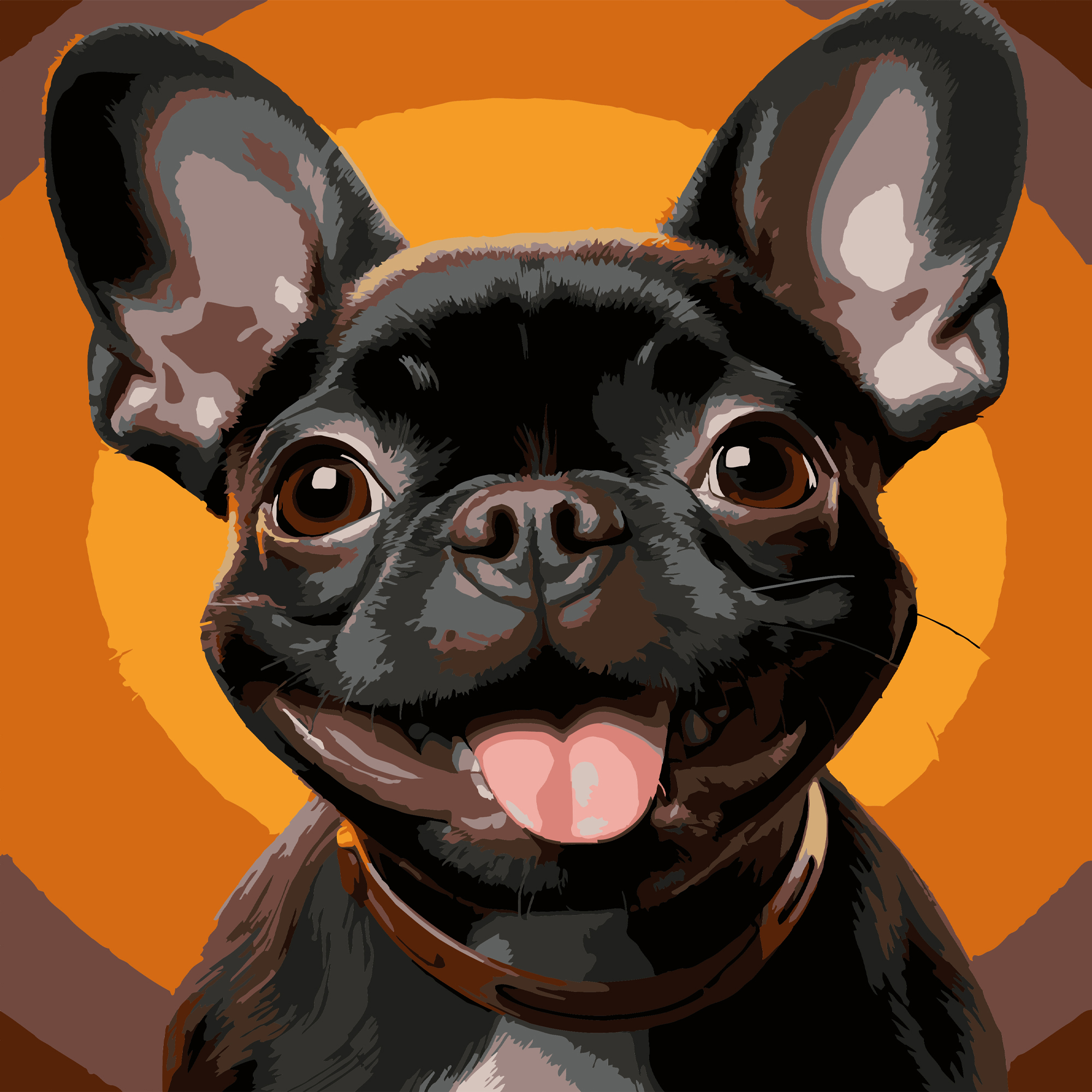 Усміхнений бульдог  30х30 (ES-0902)