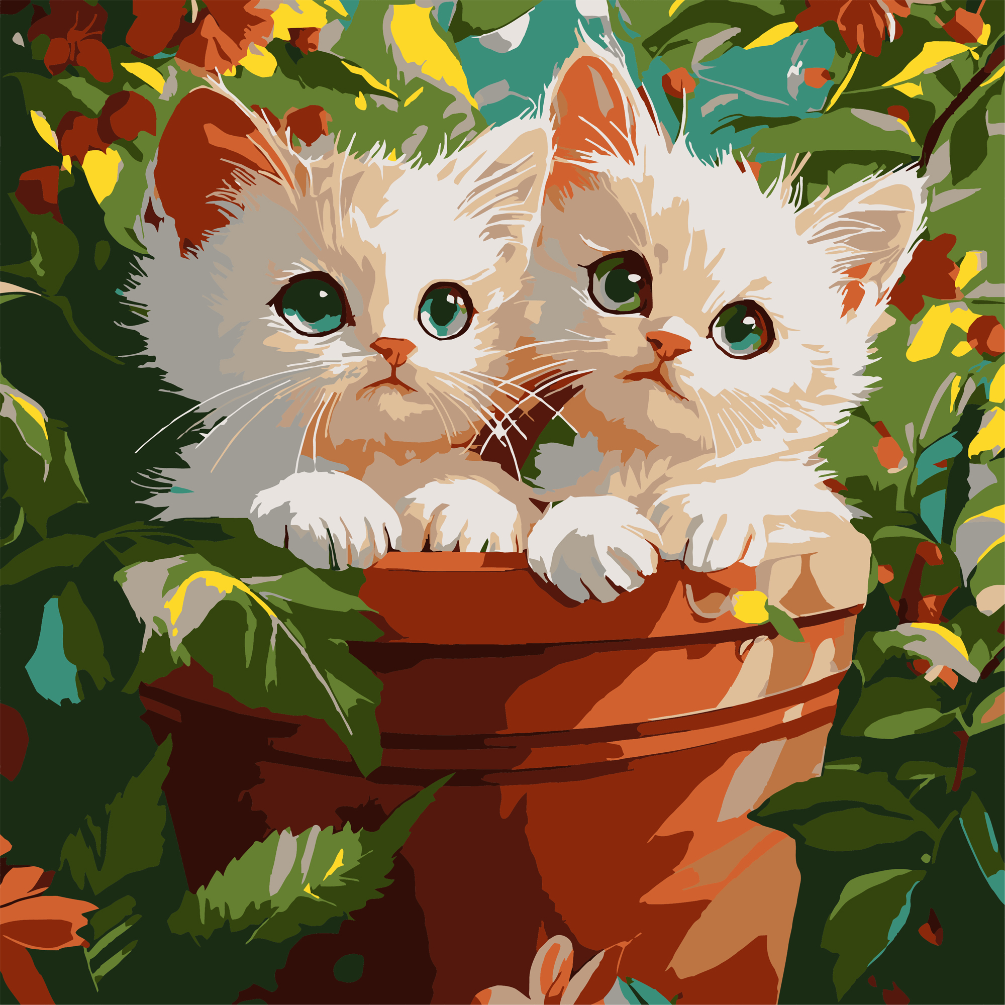 Обійми котиків  30х30 (ES-0906)