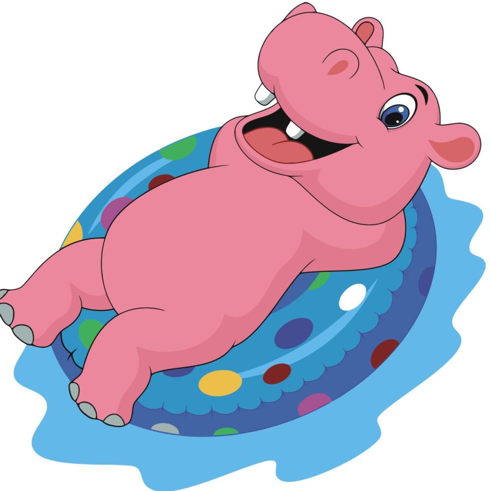 "Hippo in a circle" 30x30 cm ES095