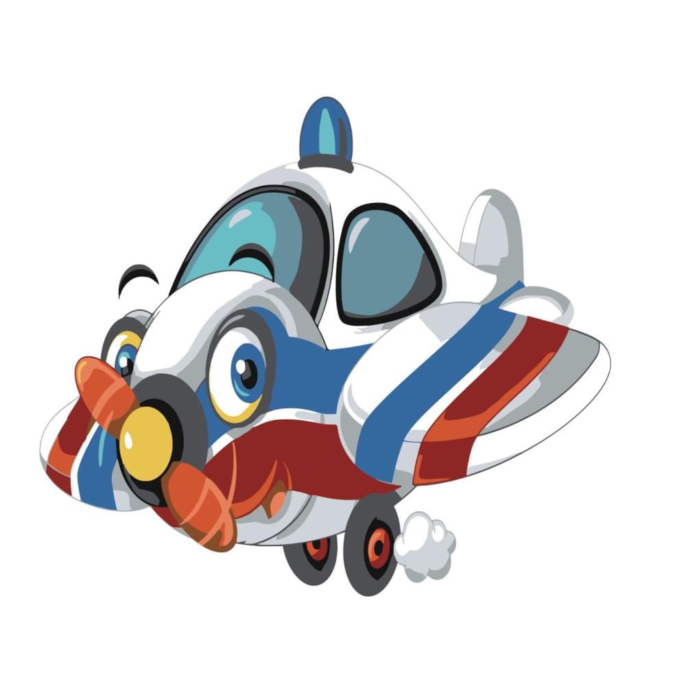 "Police plane" 30x30 cm ES096