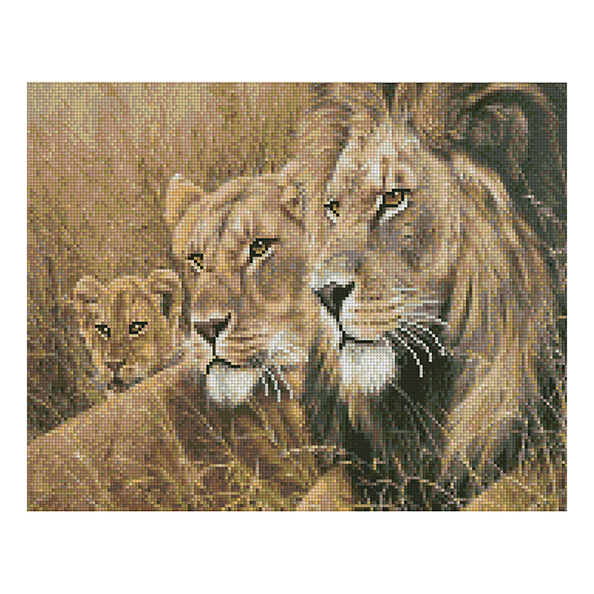 FA40427 "Lion family", 40x50 cm