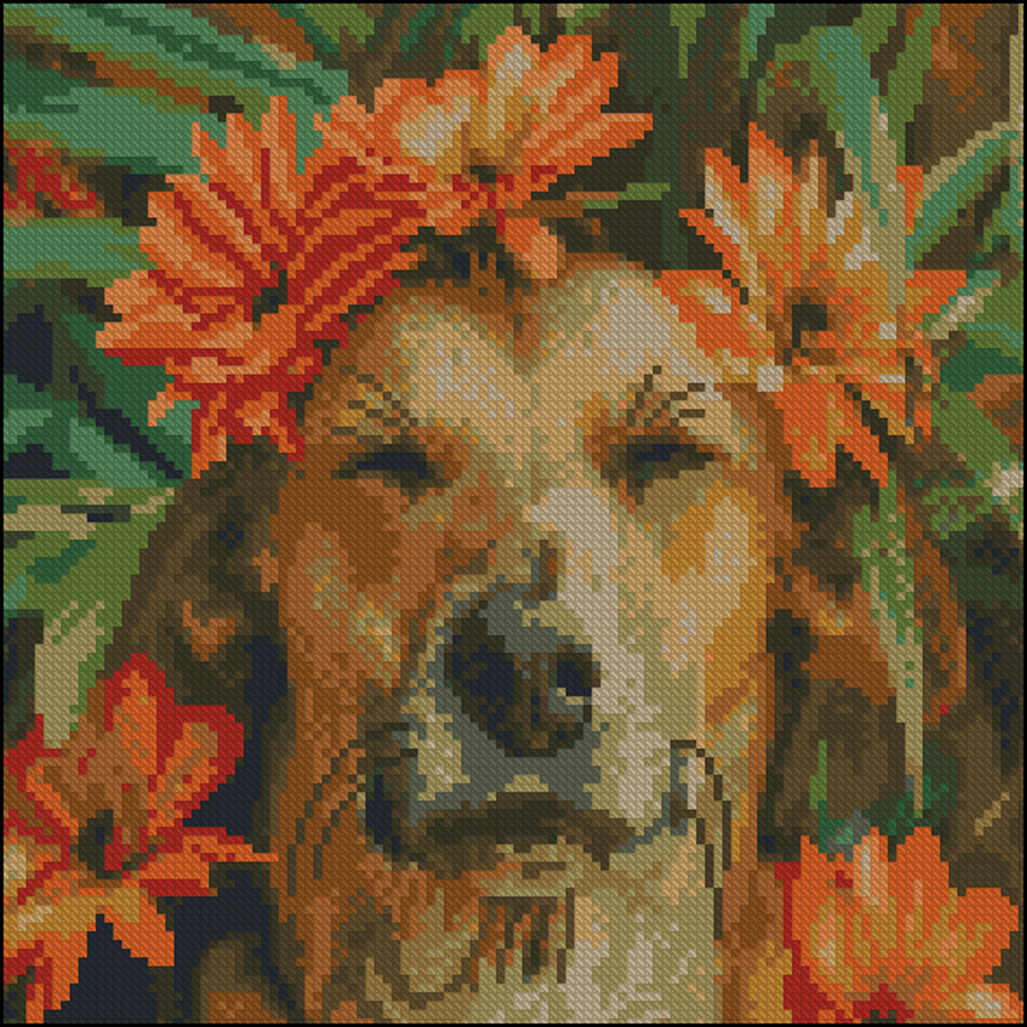Diamond painting Strateg Happy dog ​​30x30 (FZ3030-09)