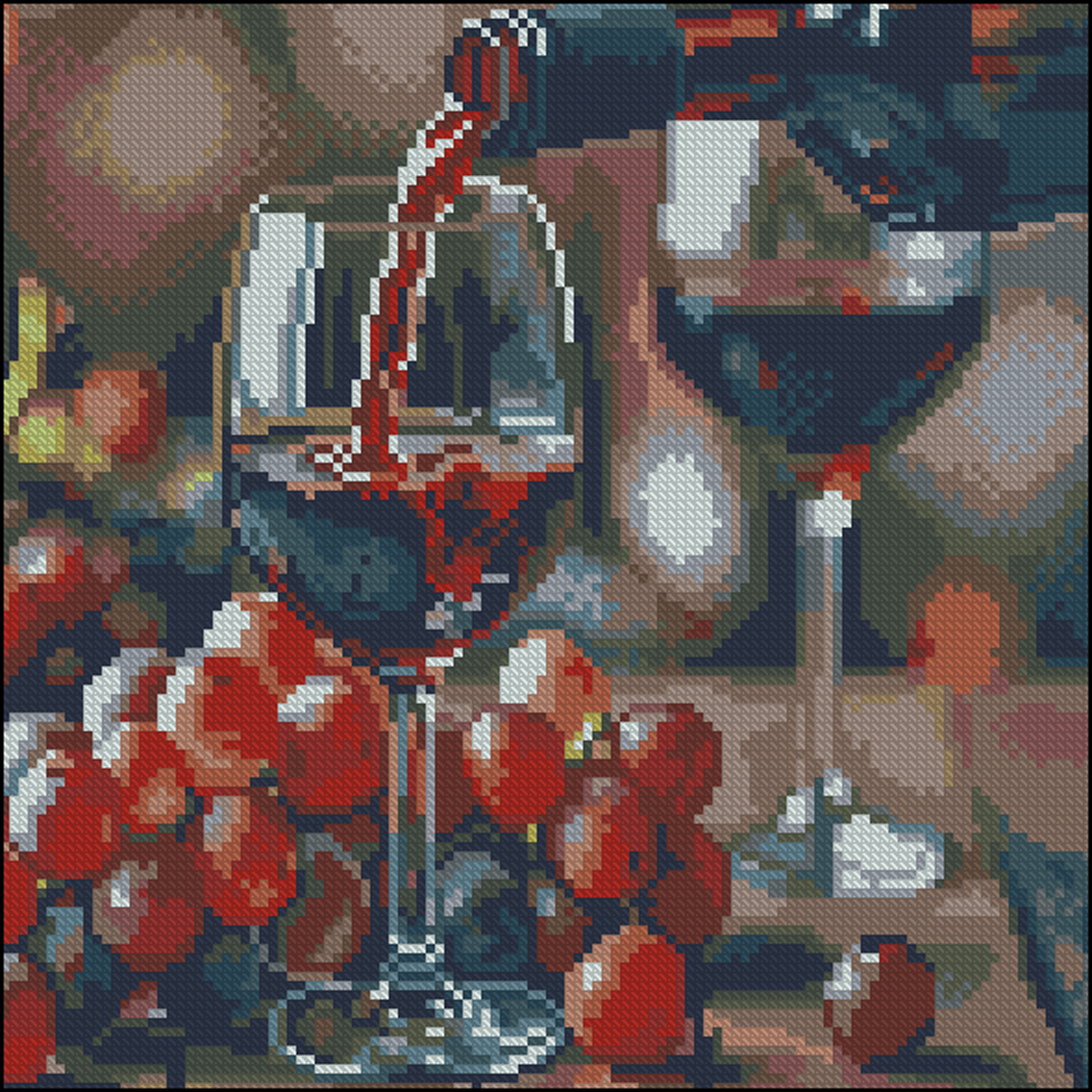 Diamond painting Strateg Wine tasting 30x30 (FZ3030-21)