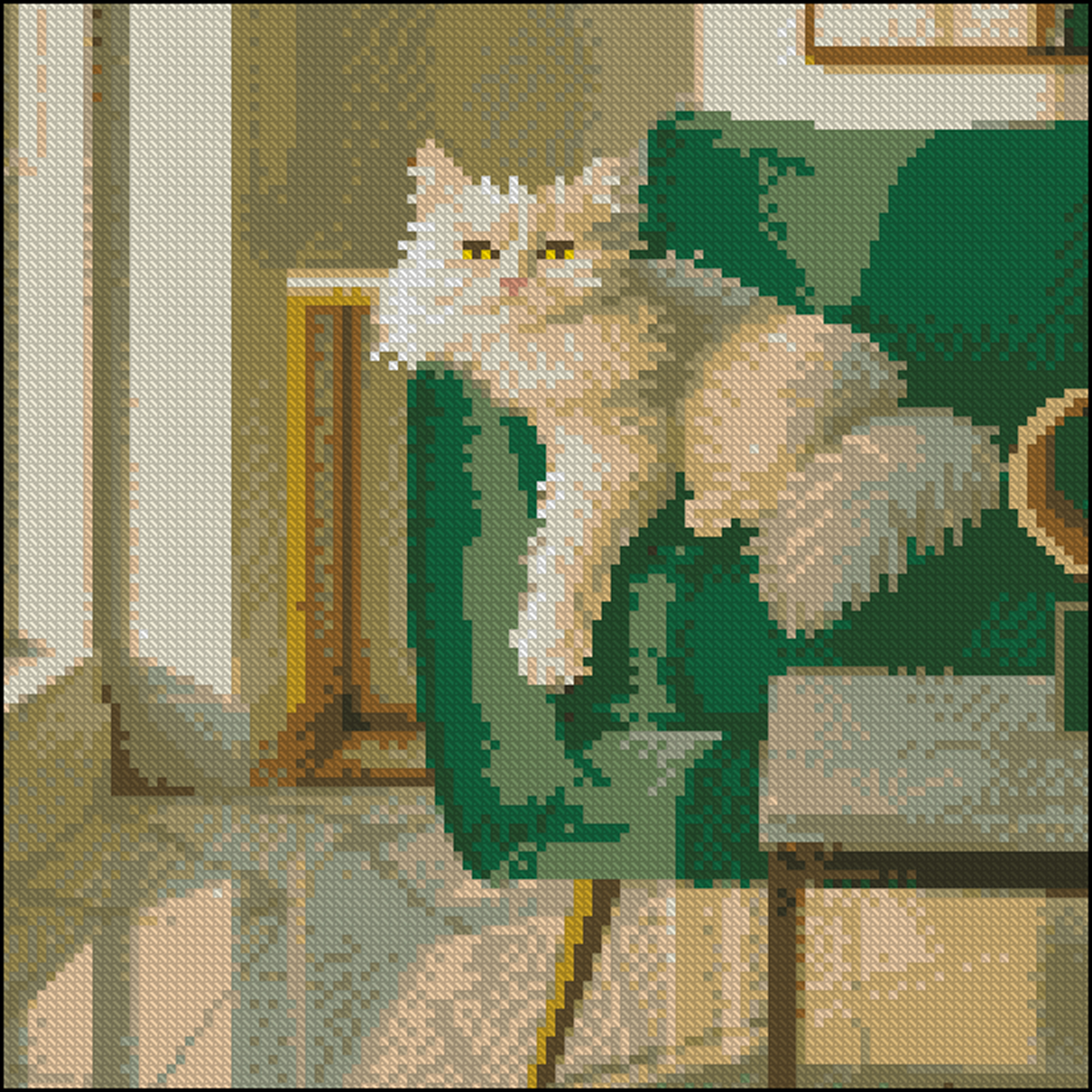 Diamond painting Strateg White cat 30x30 (FZ3030-30)
