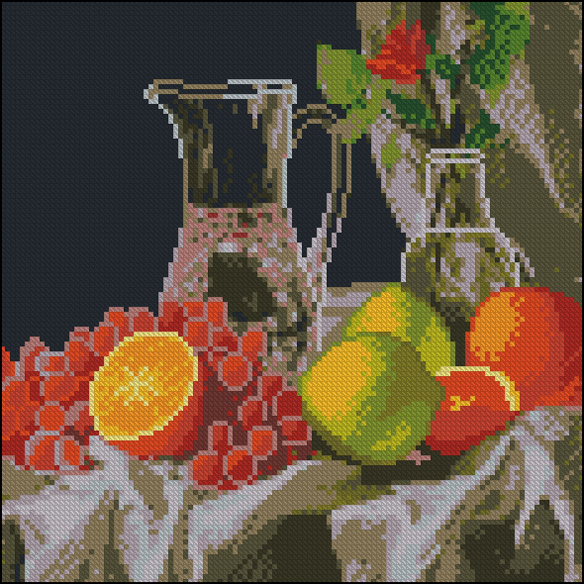 Алмазна картина Strateg Свіжі плоди 30х30 (FZ3030-32)