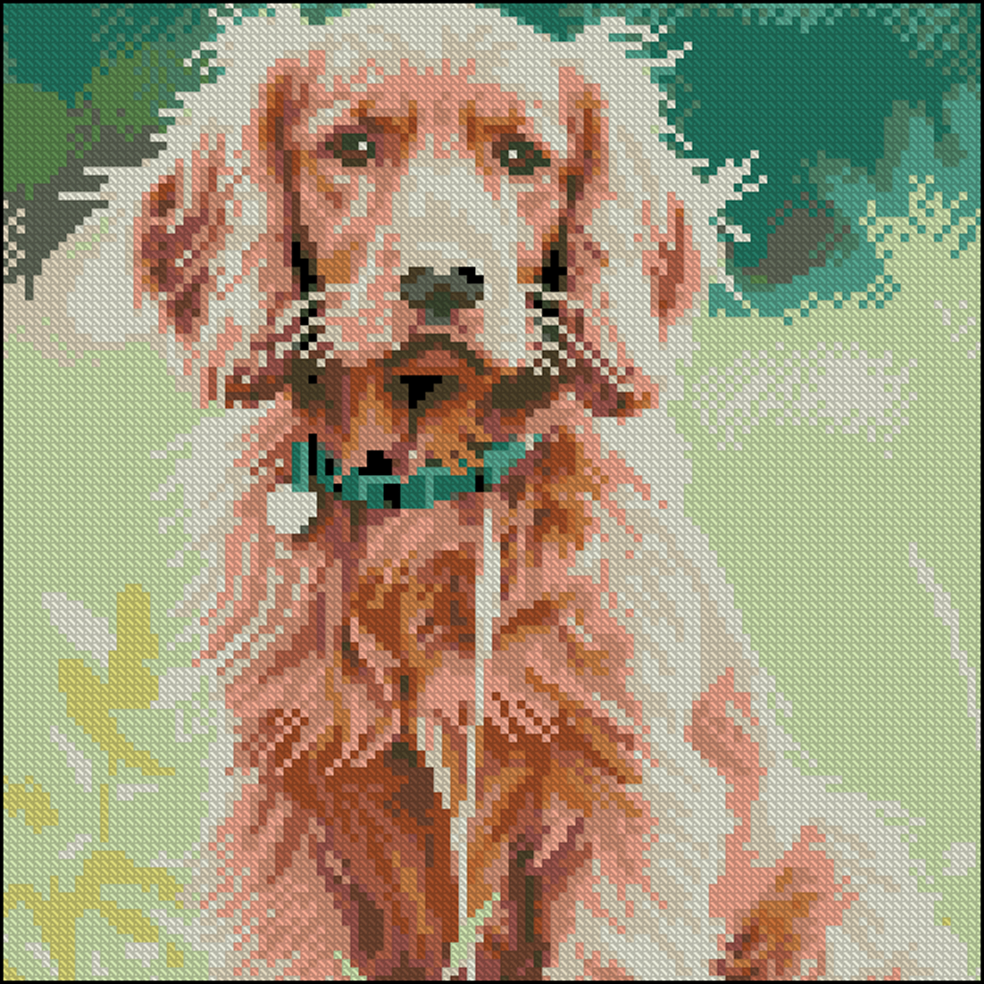 Diamond painting Strateg Golden Spaniel 30x30 (FZ3030-45)