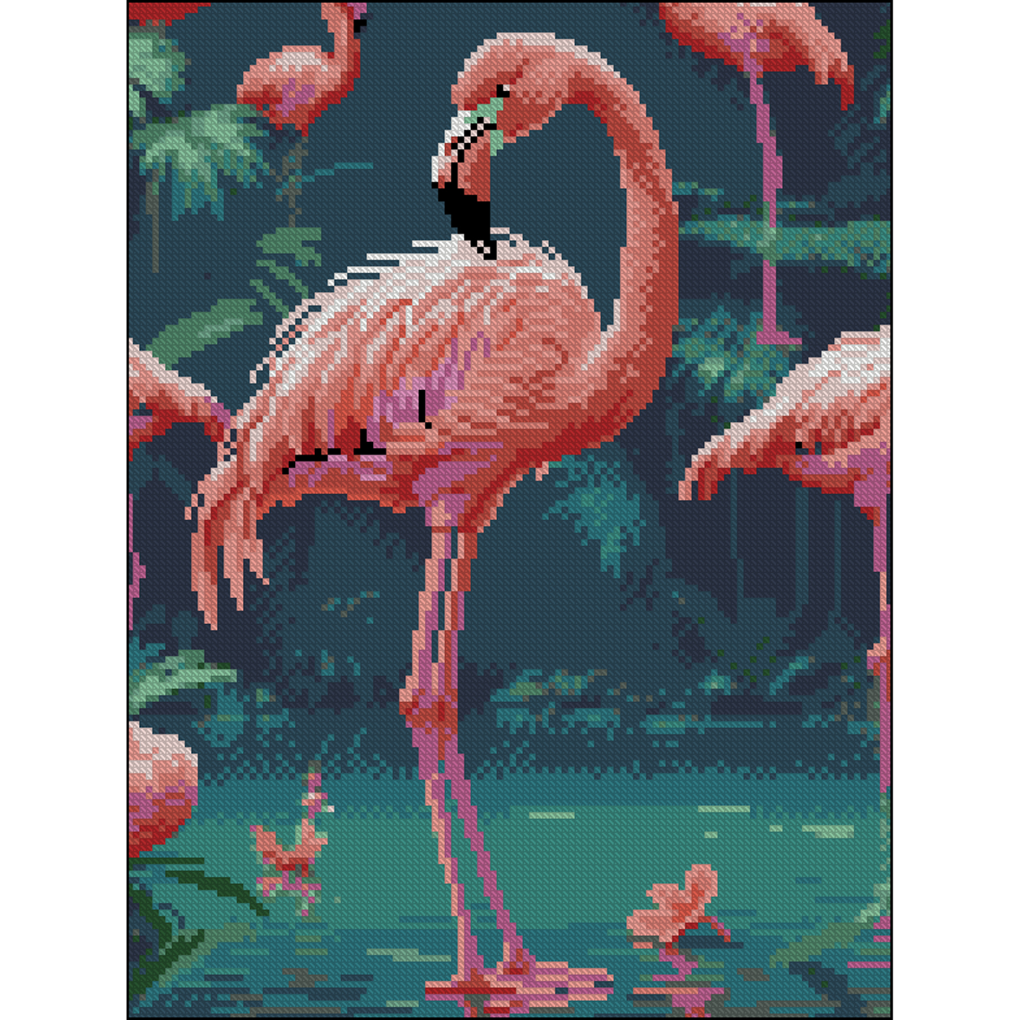 Diamond painting Strateg Pink Flamingo 30x40 (FZ3040-11)