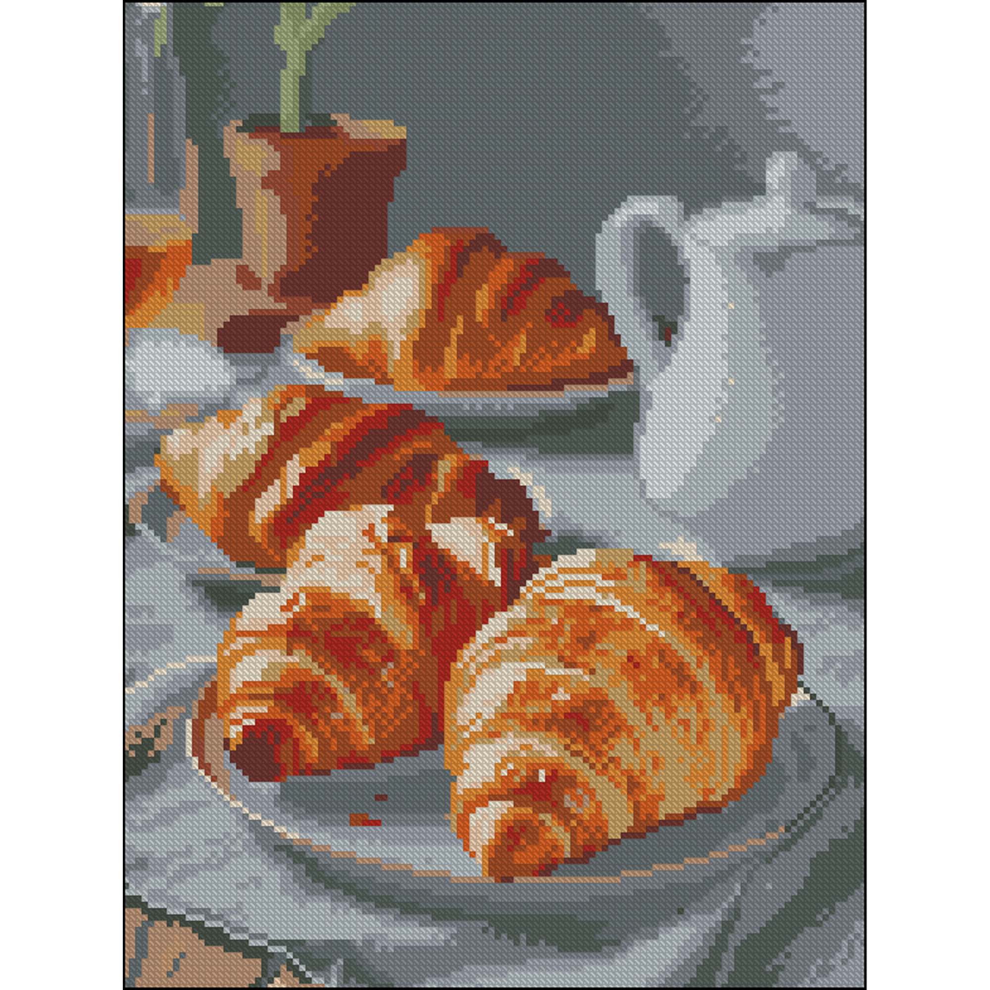 Diamond painting Strateg Morning croissants 30x40 (FZ3040-12)