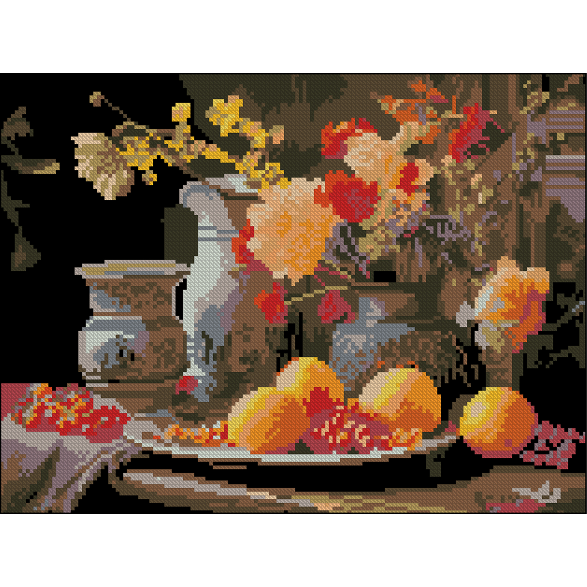 Diamond painting Strateg Still life with flowers 30x40 (FZ3040-13)