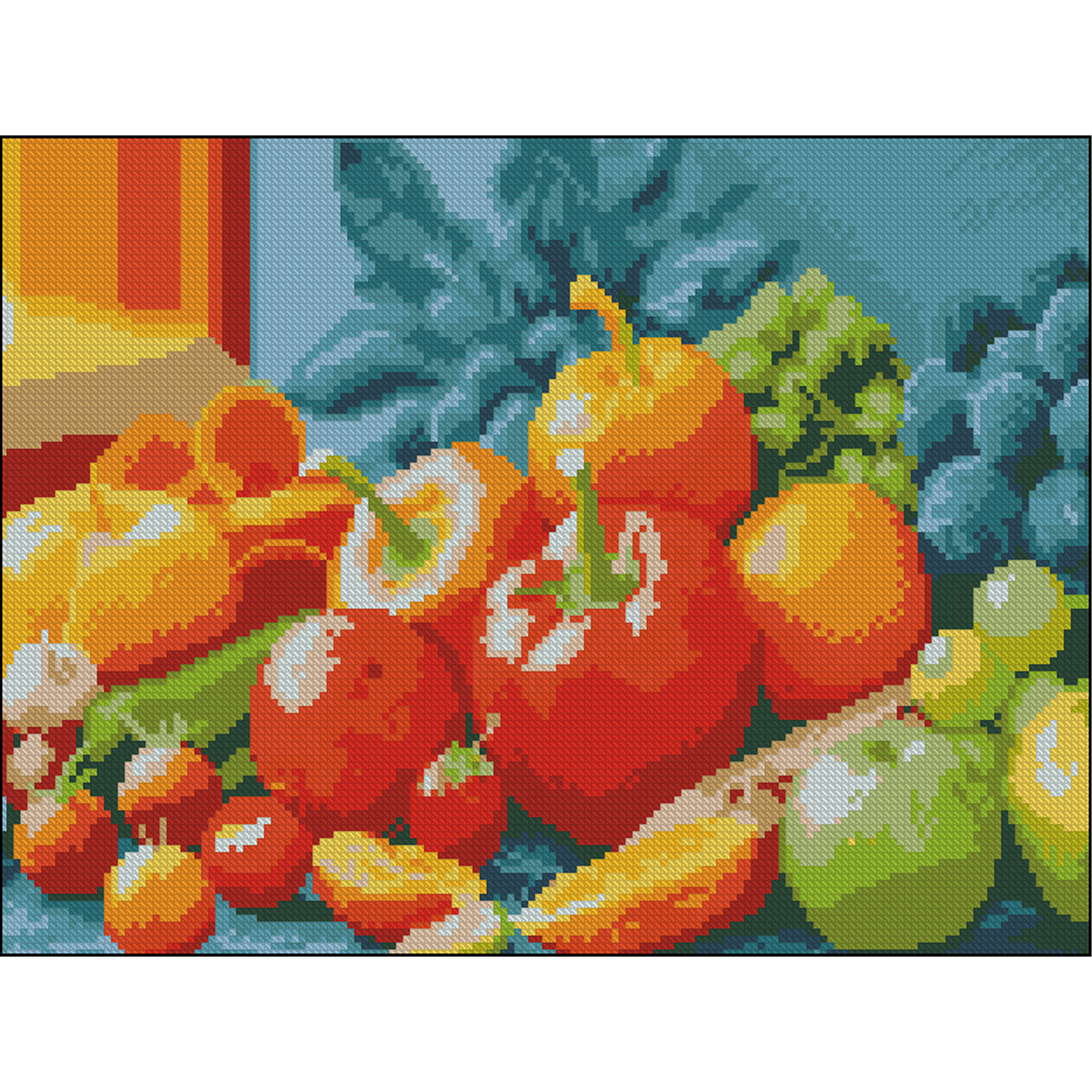 Diamond painting Strateg Vitamin assortment 30x40 (FZ3040-17)