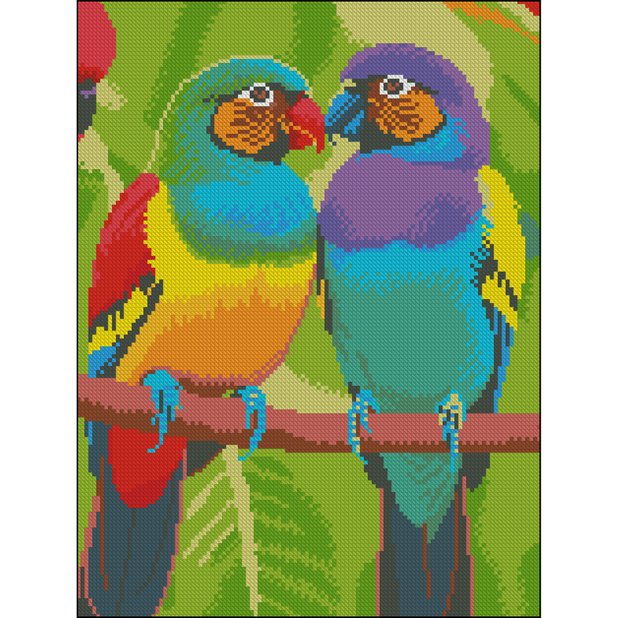 Алмазна картина Strateg Пара птахів 30х40 (FZ3040-37)