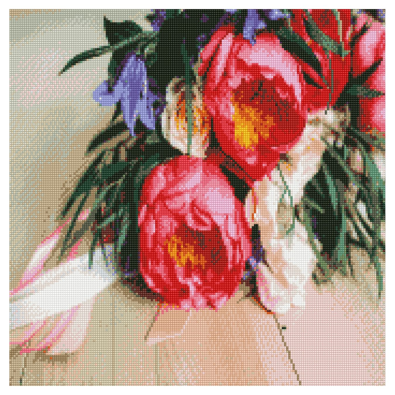 GA0005 "Flowers", 50x50 cm