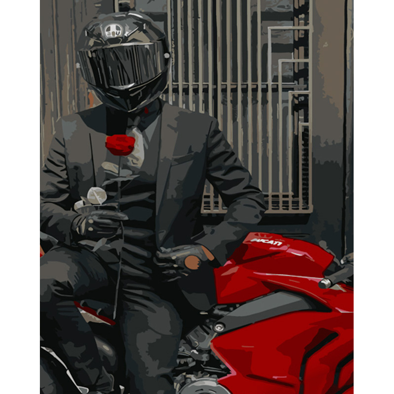 Коханий на байку розміром 40х50 см (GS1032)