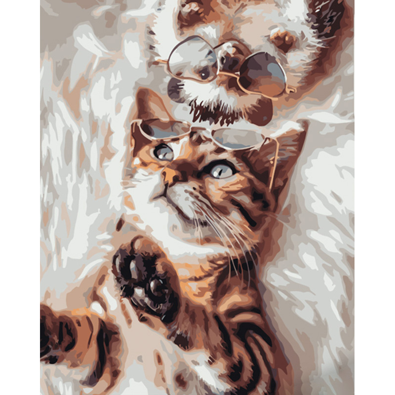 Котик з їжачком розміром 40х50 см (GS1049)