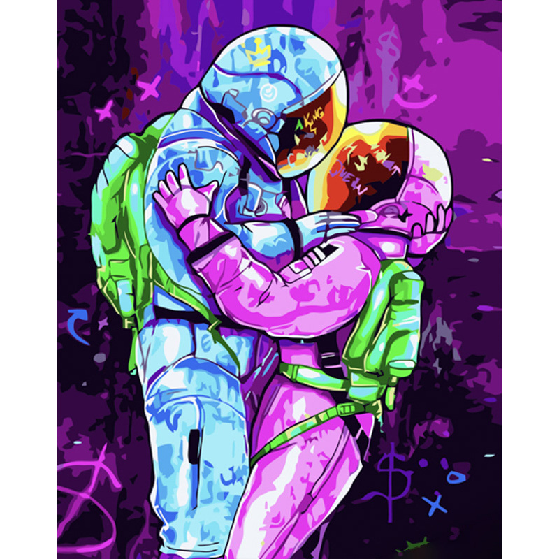Cosmic love with varnish size 40x50 cm (GS1230)