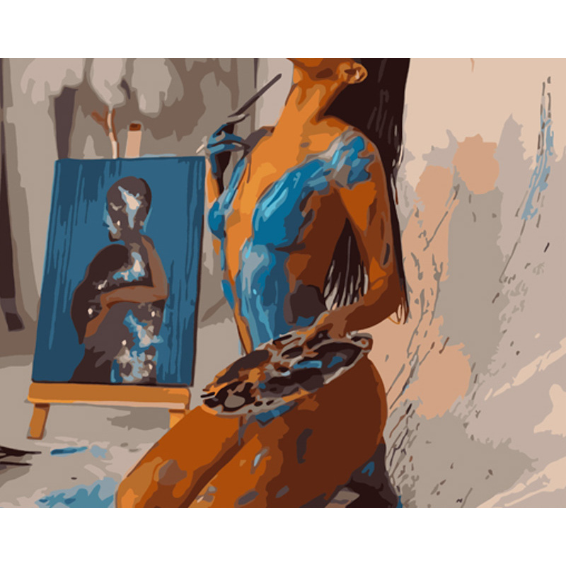 Body art with varnish size 40x50 cm (GS1330)
