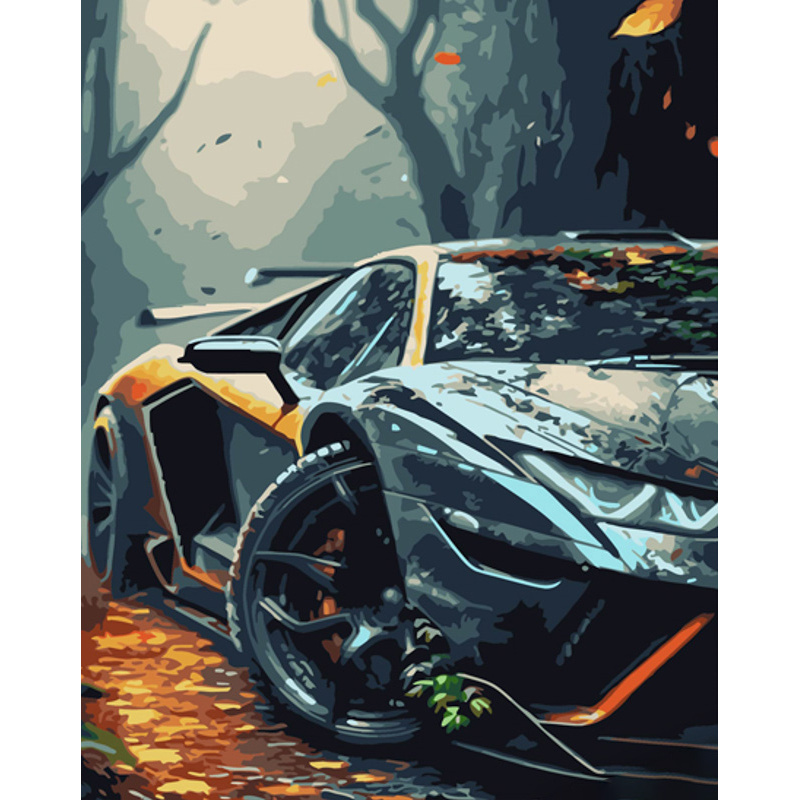 Sports car with lacquer and a size of 40x50 cm (GS1345)