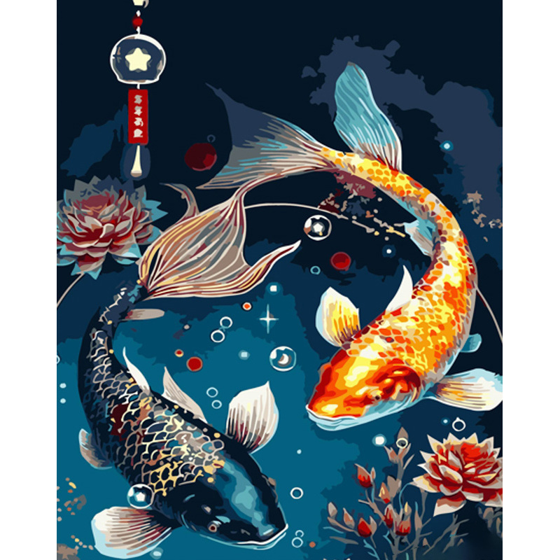 Fish symbols with lacquer and a size of 40x50 cm (GS1421)