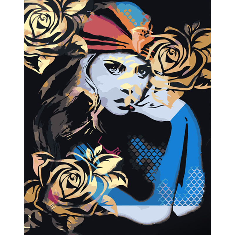 Art girl with lacquer and a size of 40x50 cm (GS1443)