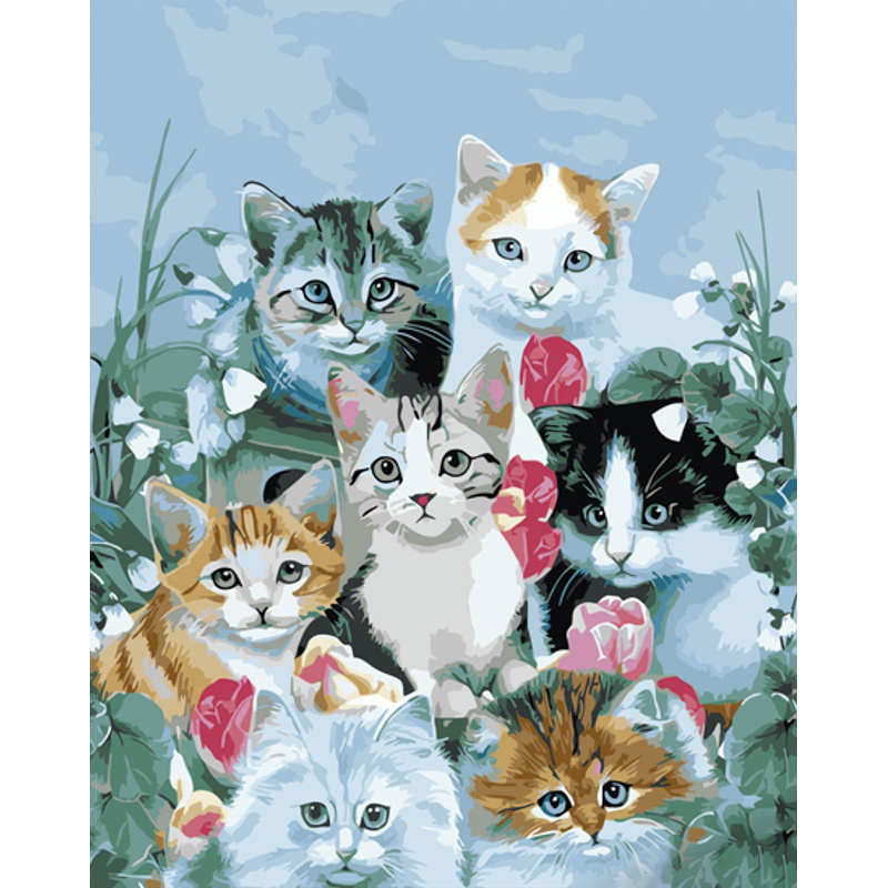 Cat eyes with varnish and with an increase in size 40x50 cm (GS1461)