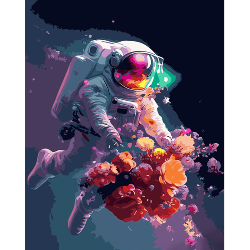 Cosmic bouquet with varnish and with an increase in size 40x50 cm (GS1465)