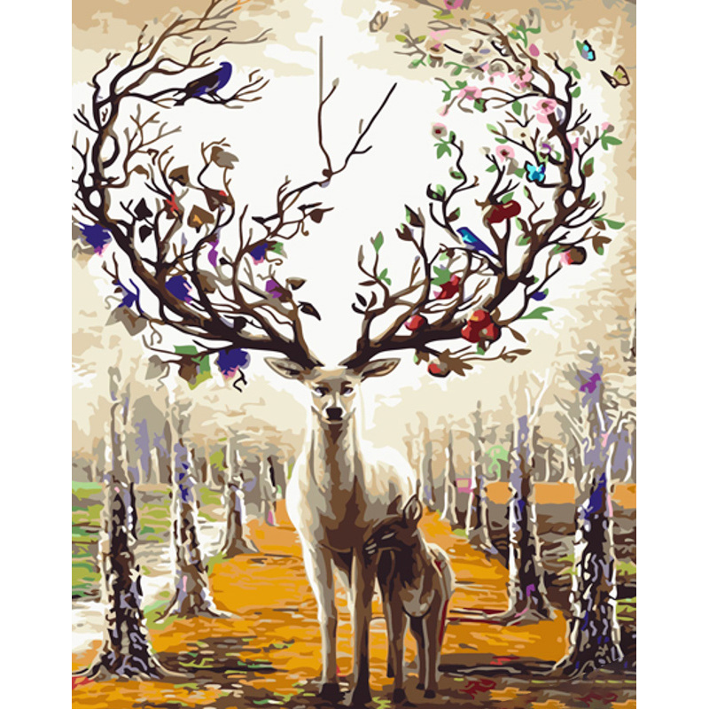 Majestic deer antlers with varnish and with an increase in size 40x50 cm (GS1492)