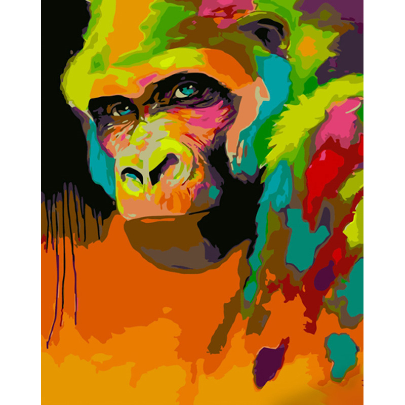 Art monkey with varnish and with an increase in size 40x50 cm (GS1500)