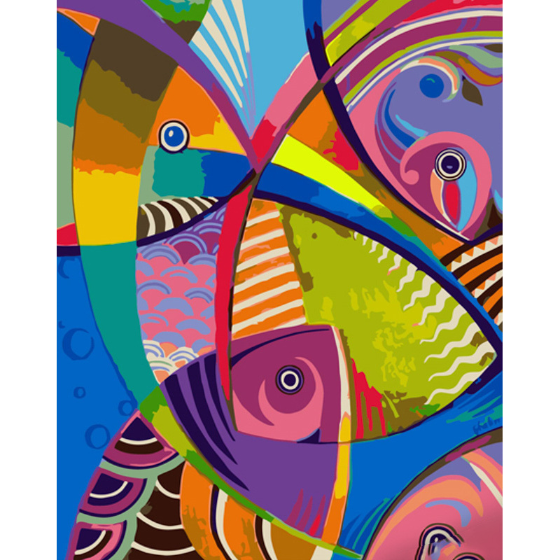 Pop art fish with varnish and with an increase in size 40x50 cm (GS1527)