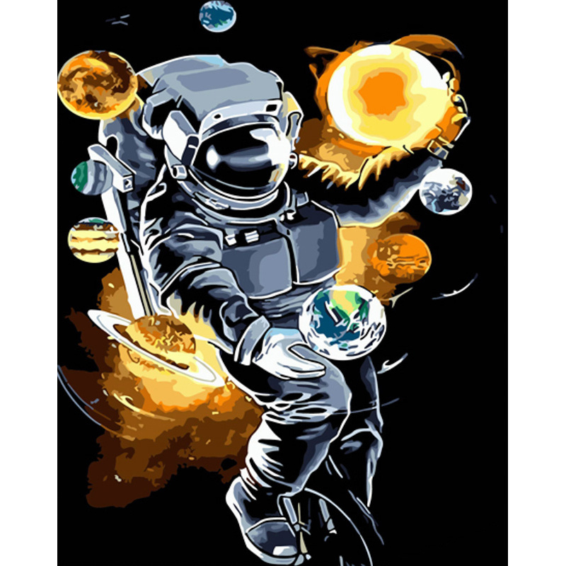Game in space with varnish and with an increase in size 40x50 cm (GS1528)