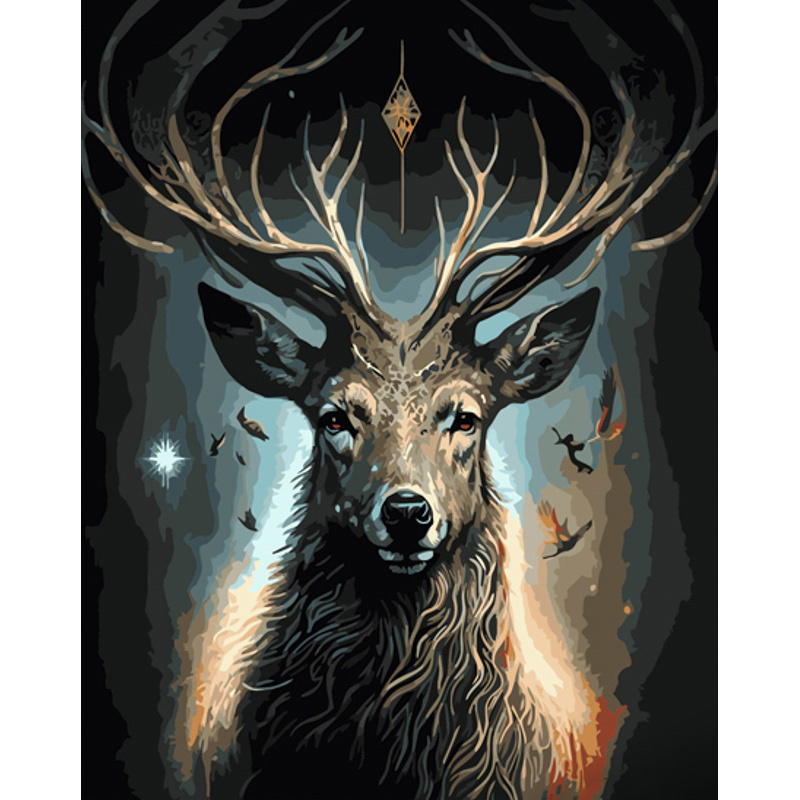 Magic deer with varnish and with an increase in size 40x50 cm (GS1537)