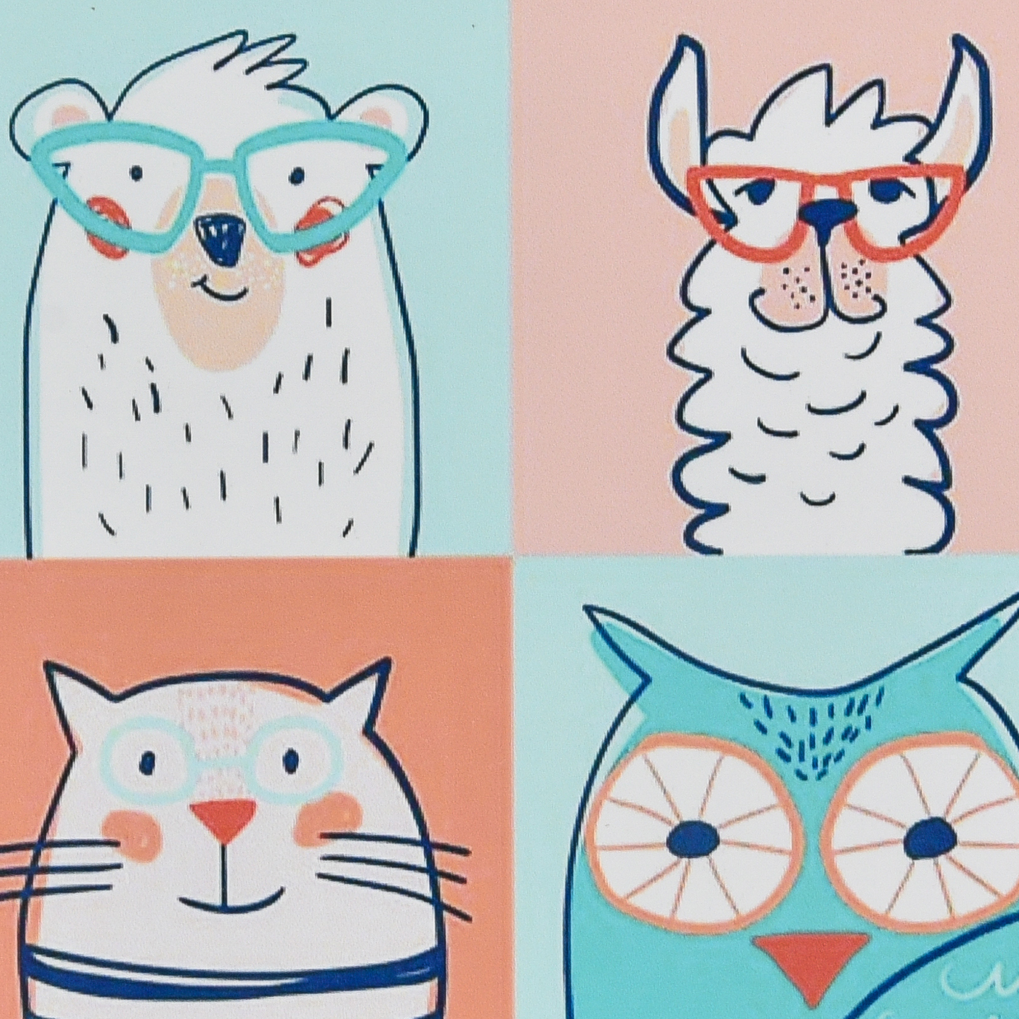 Four animals size 30x30 cm (HEE16309)