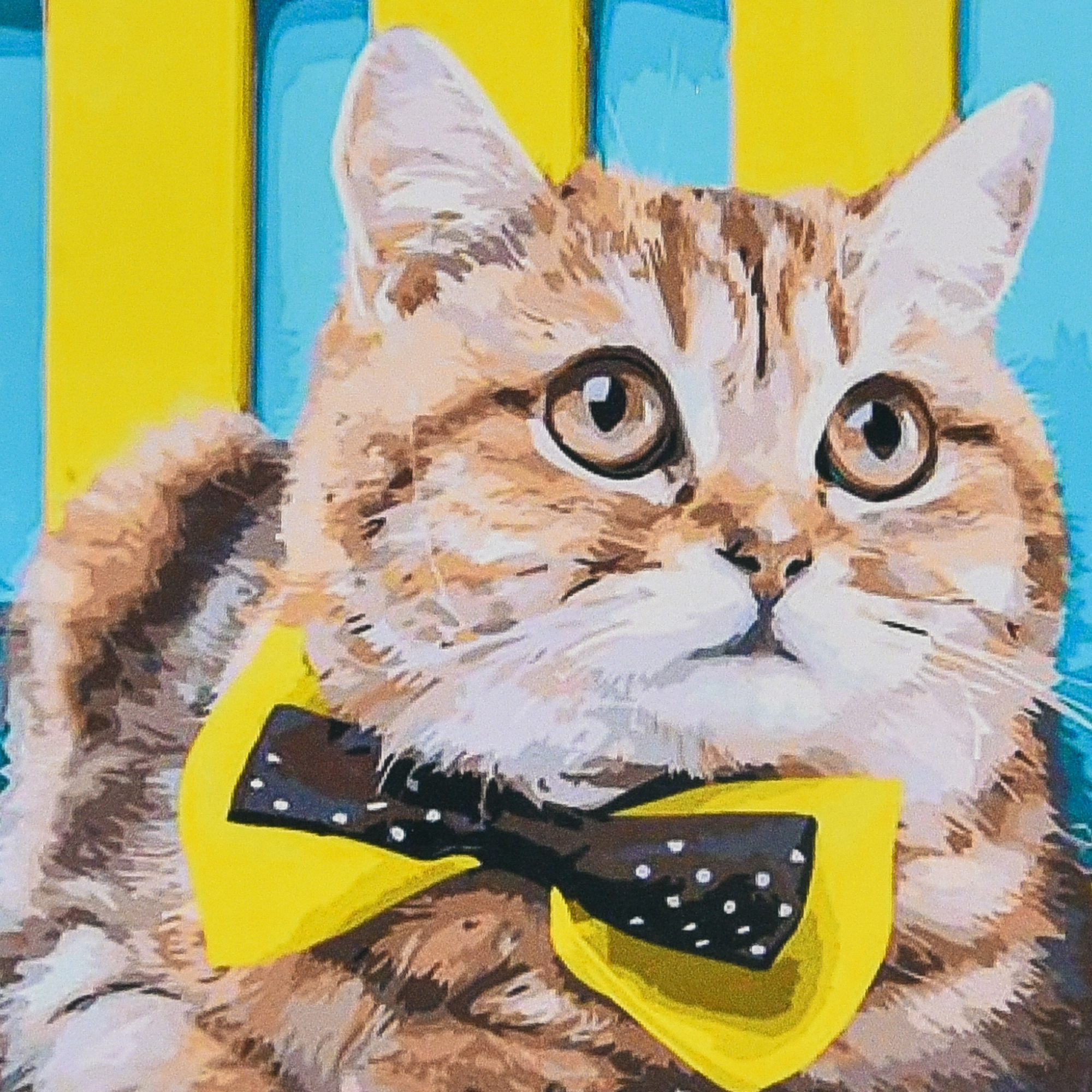 Cat in a festive mood size 30x30 cm (HEE16316)