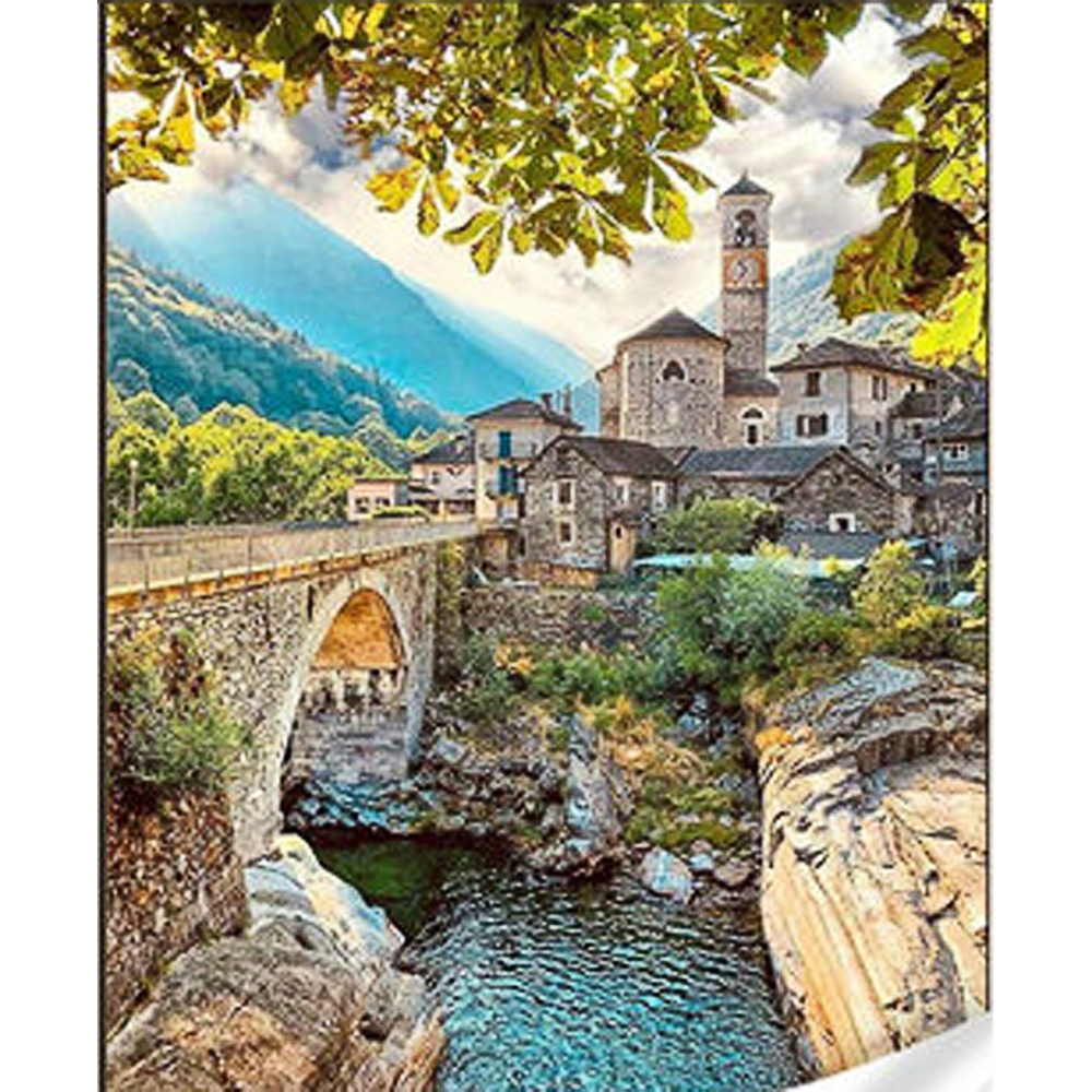 Beauty on the background of mountains size 30x40 cm (HEG86075)