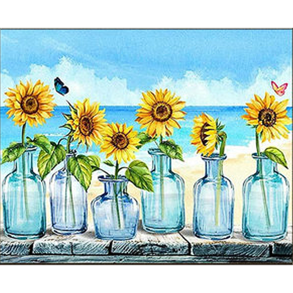 Sunflowers by the sea size 30x40 cm (HEG86086)