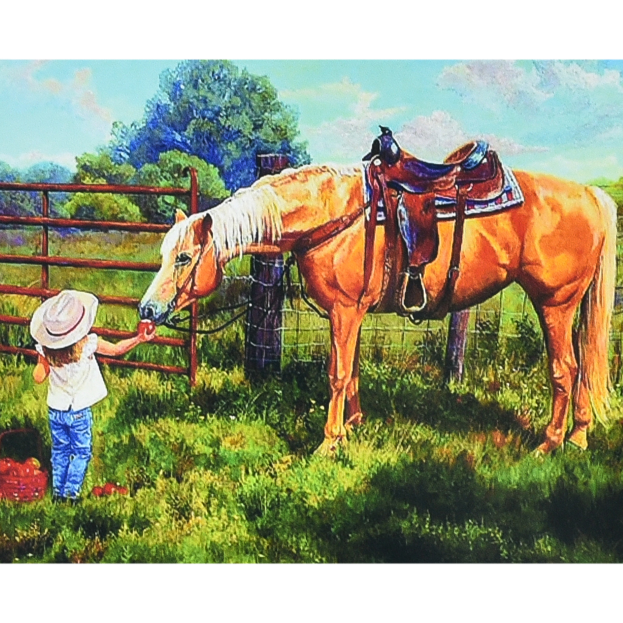 Horse and little princess size 30x40 cm (HEG88139)