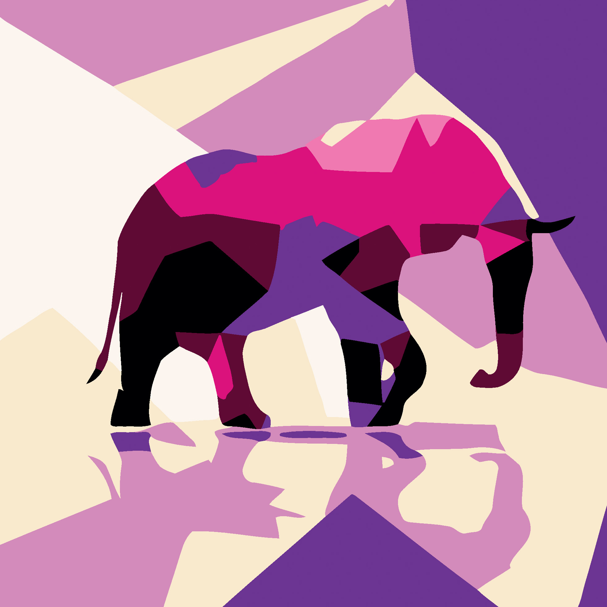 Elephant in abstraction size 20x20 cm (HH7042)