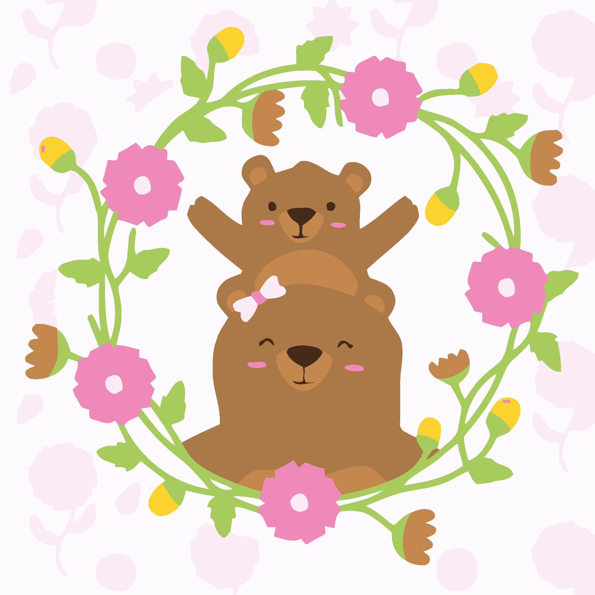 Bear with a bear, size 20x20 cm (HH7074)