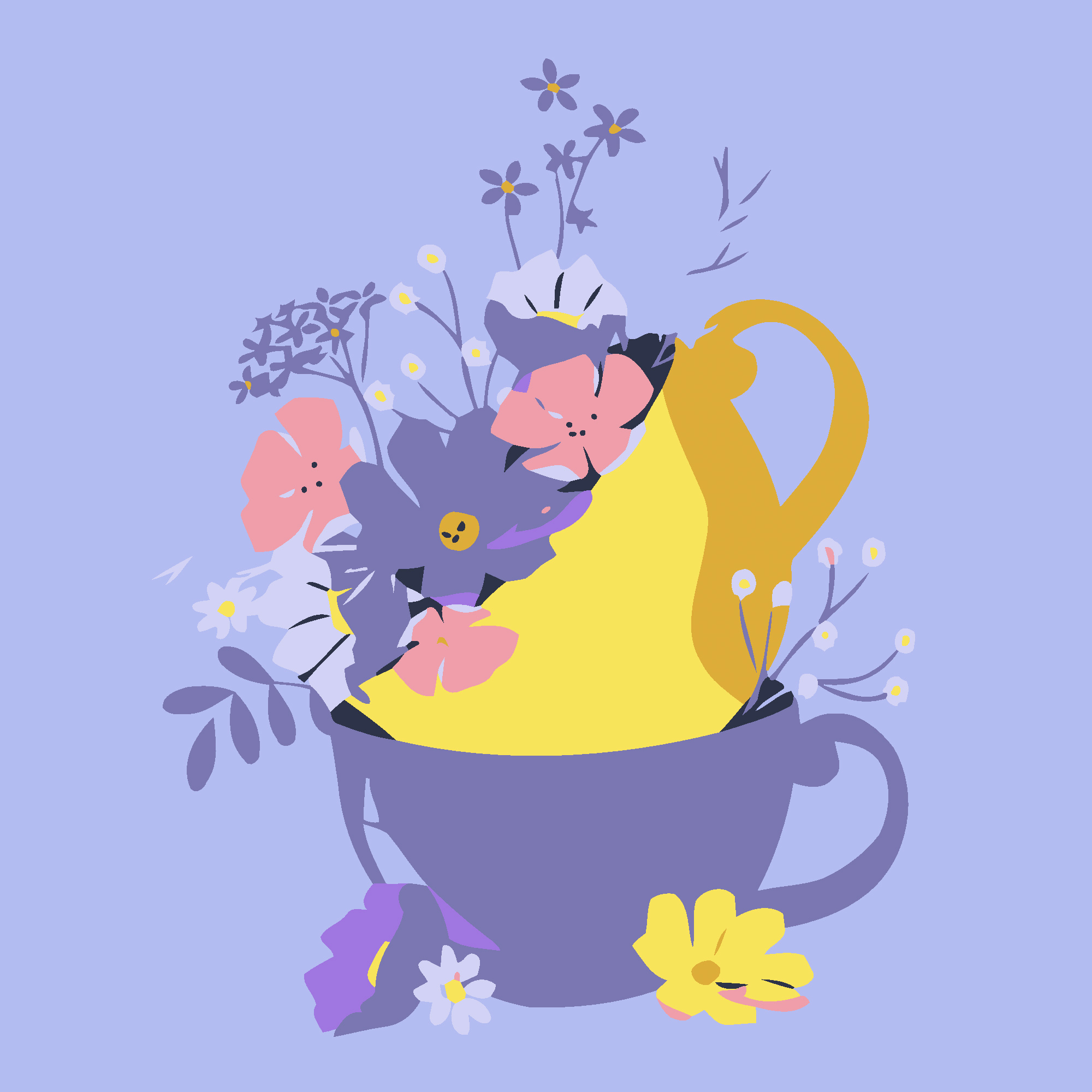 Flavor of flower tea size 20x20 cm (HH7088)