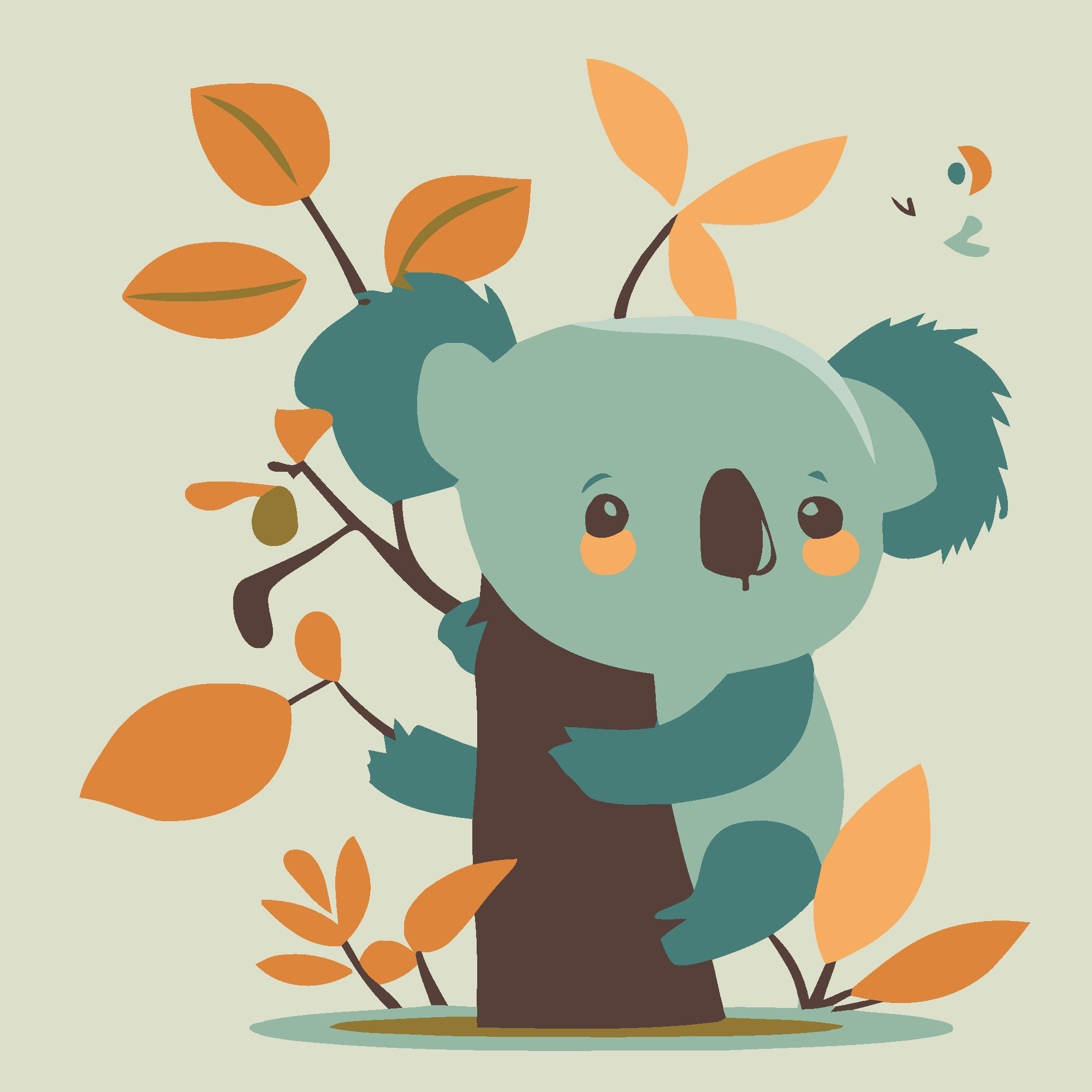 Koala on a branch size 20x20 cm (HH7091)